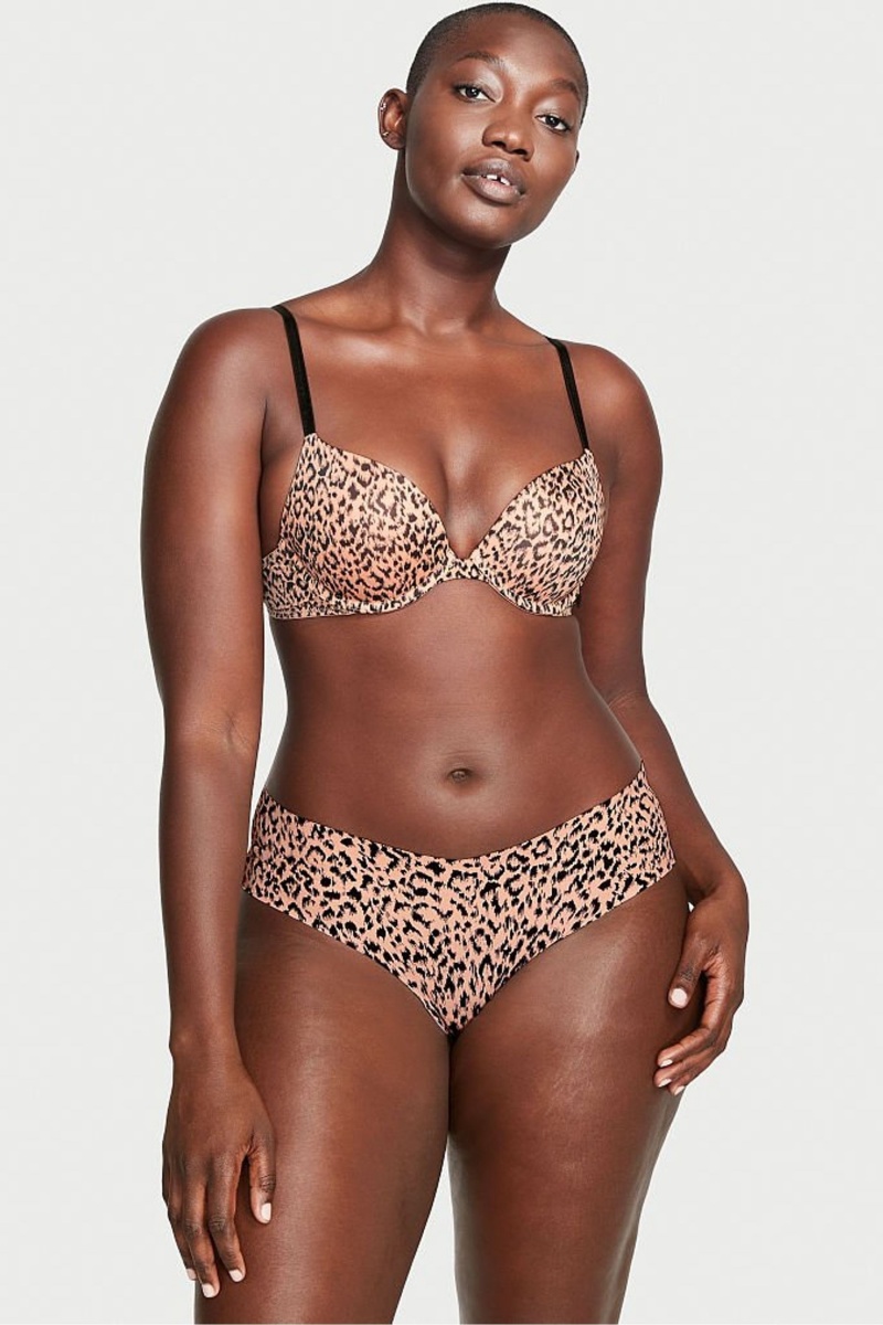 Victoria\'s Secret No-Show Leopard Print Cheeky Panty Leopard | YOFQ-46831