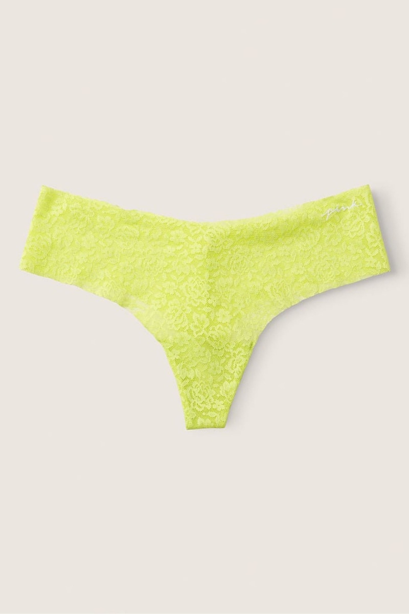 Victoria\'s Secret No-Show No Show Lanières Dentelle Knickers Vert | RDEI-49682