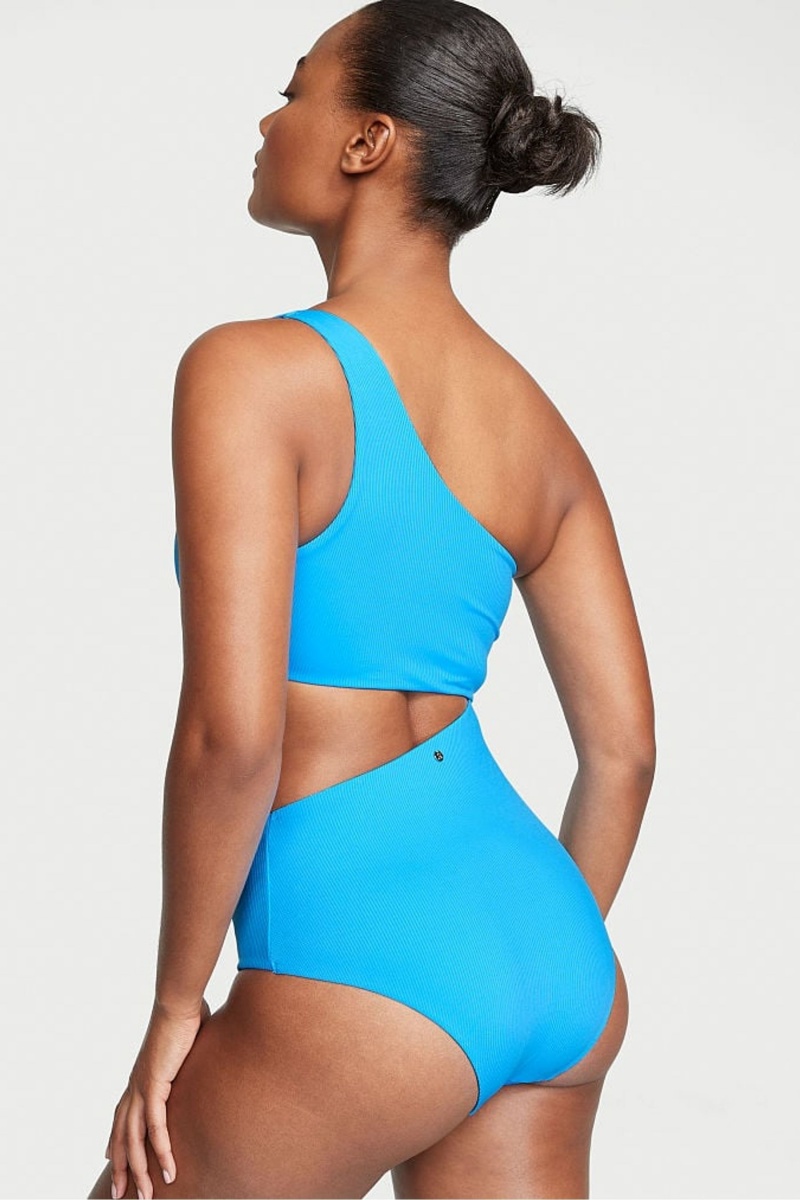 Victoria's Secret One Shoulder Swimsuit Bleu | MLAF-16027