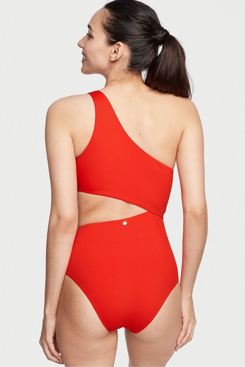 Victoria's Secret One Shoulder Swimsuit Rouge | JKQC-90476