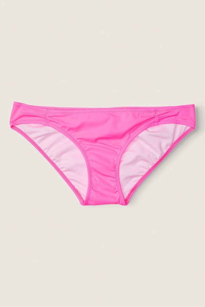 Victoria\'s Secret Ruched Front Bikini Bottoms Rose Rose | OBQF-92437