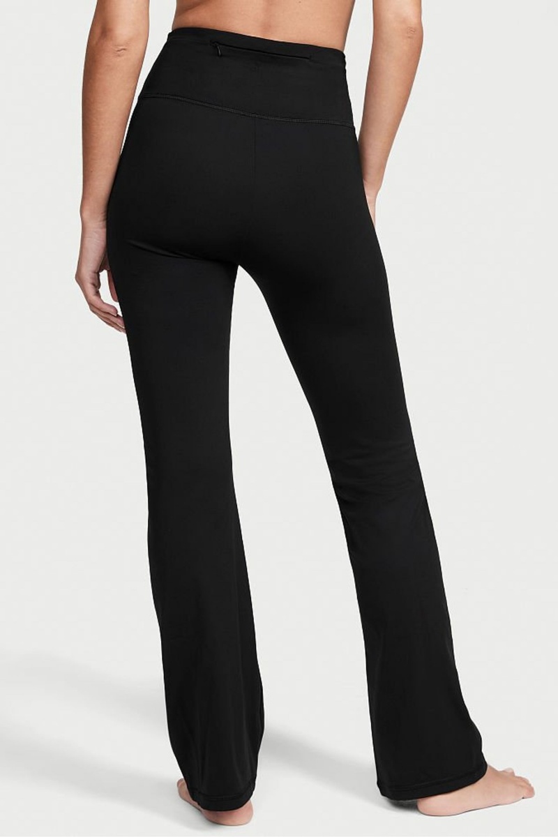 Victoria's Secret Ruched Larges Leg Flare Legging Noir | AOZX-97132