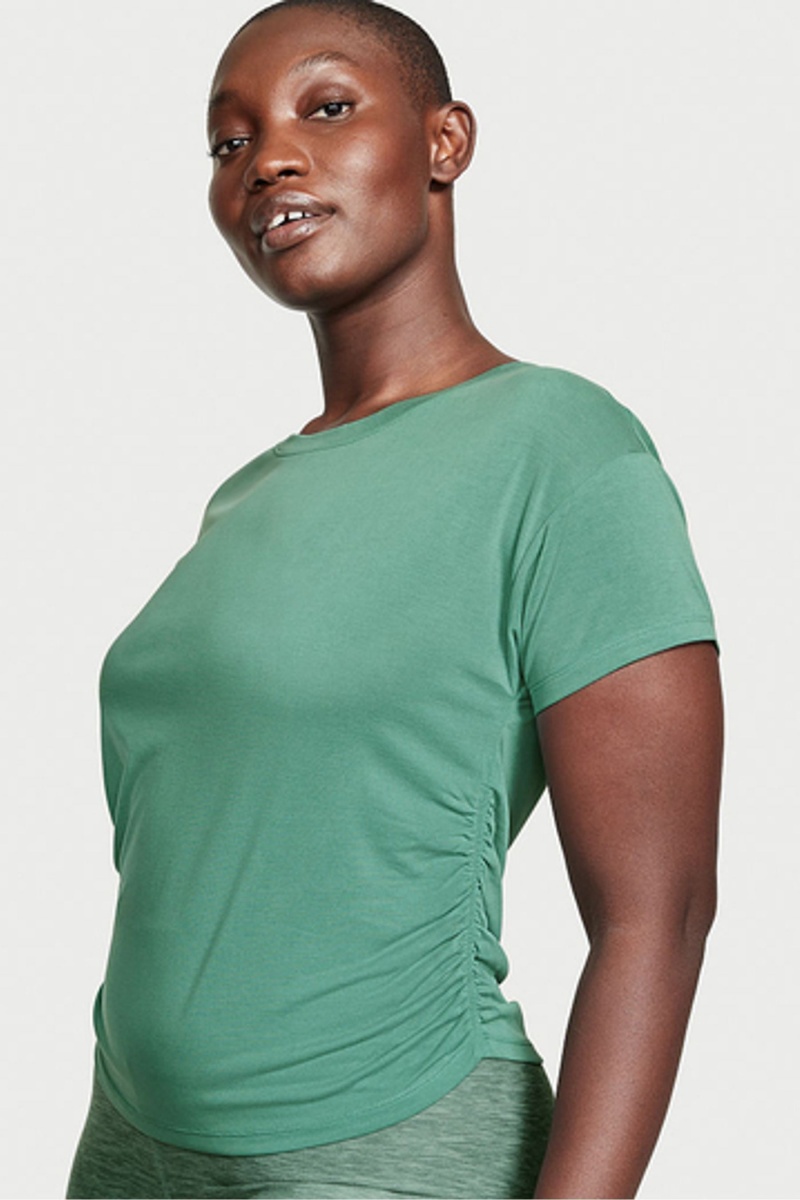 Victoria\'s Secret Ruched Modal T-Shirt Vert | KFDX-48165