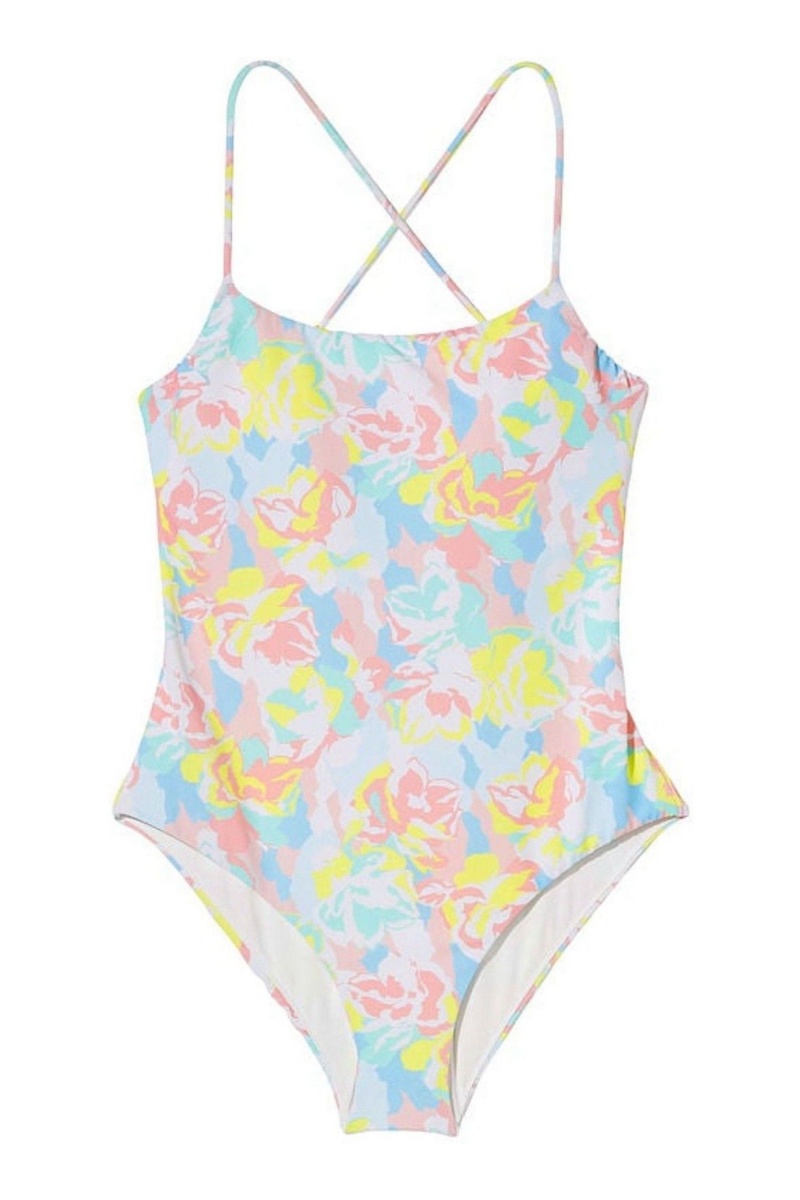 Victoria's Secret Scoop Swimsuit Camouflage Bleu | EDIC-42689