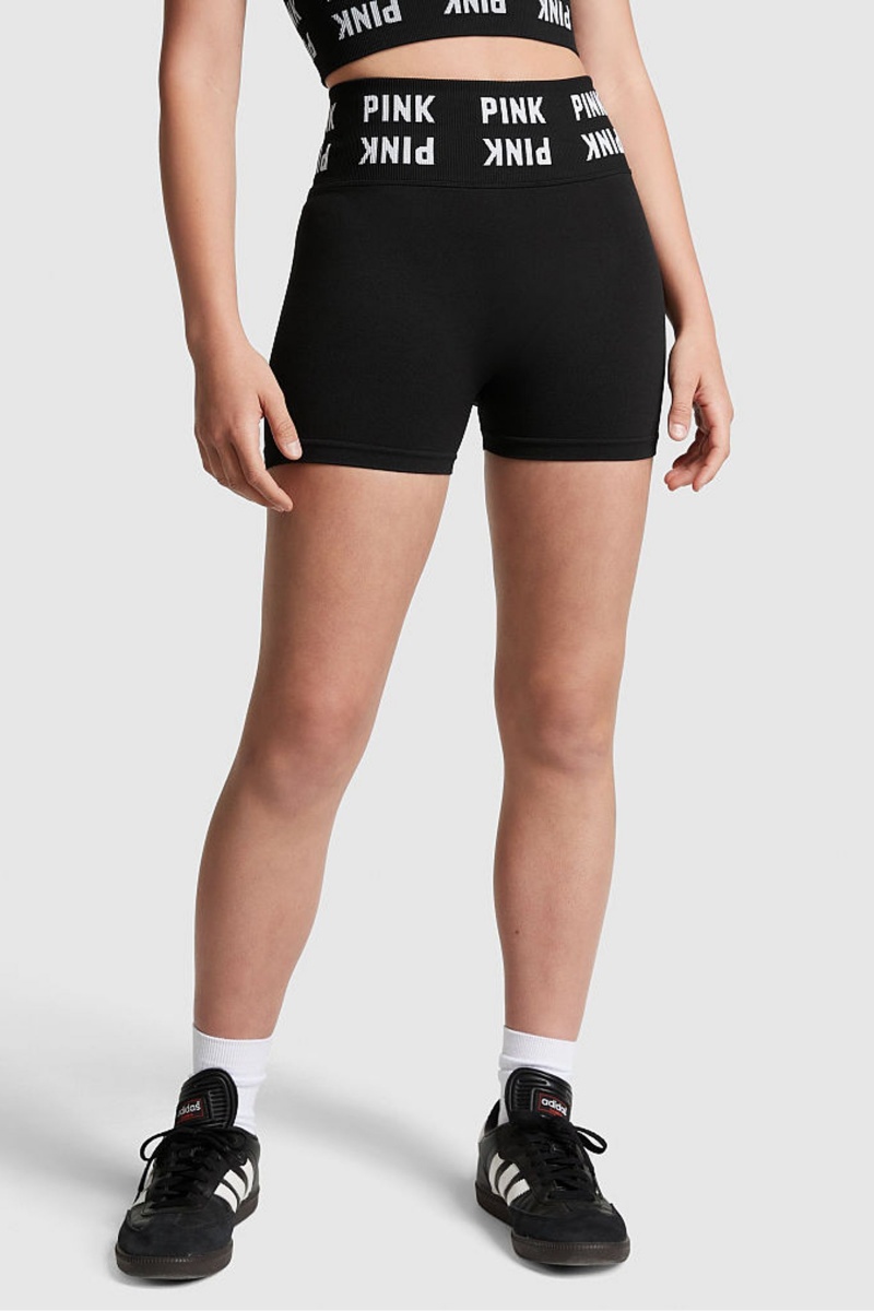 Victoria\'s Secret Seamless High Taille Shorts Noir | EWVC-06481