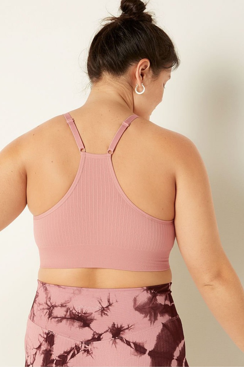 Victoria's Secret Seamless Lightly Doublée Low Impact Sports Bra Rose | WGSM-29153