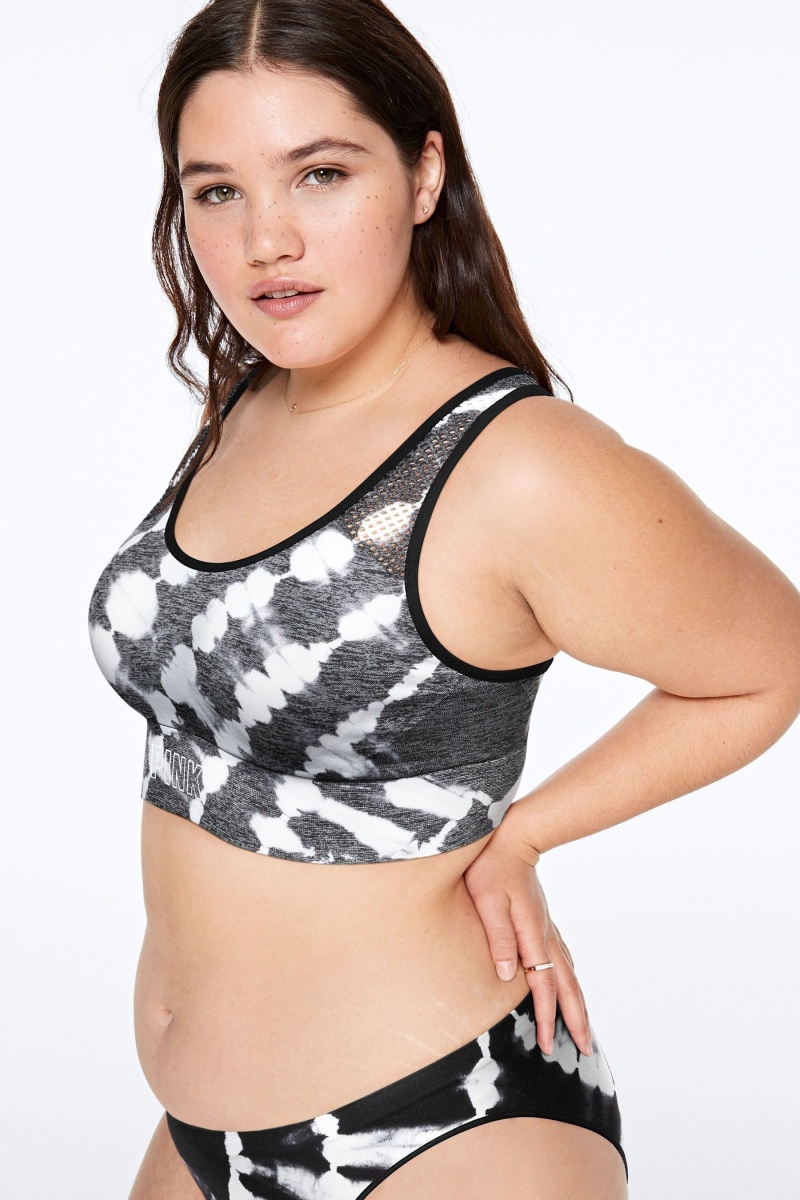 Victoria's Secret Seamless Lightly Doublée Sports Bra Beach Orchid Wave Tie Dye | FSDE-35692