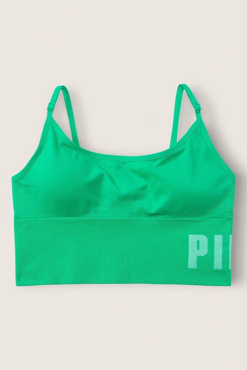 Victoria's Secret Seamless Seamless Lightly Doublée Low Impact Sports Bra Vert | KMPD-90835