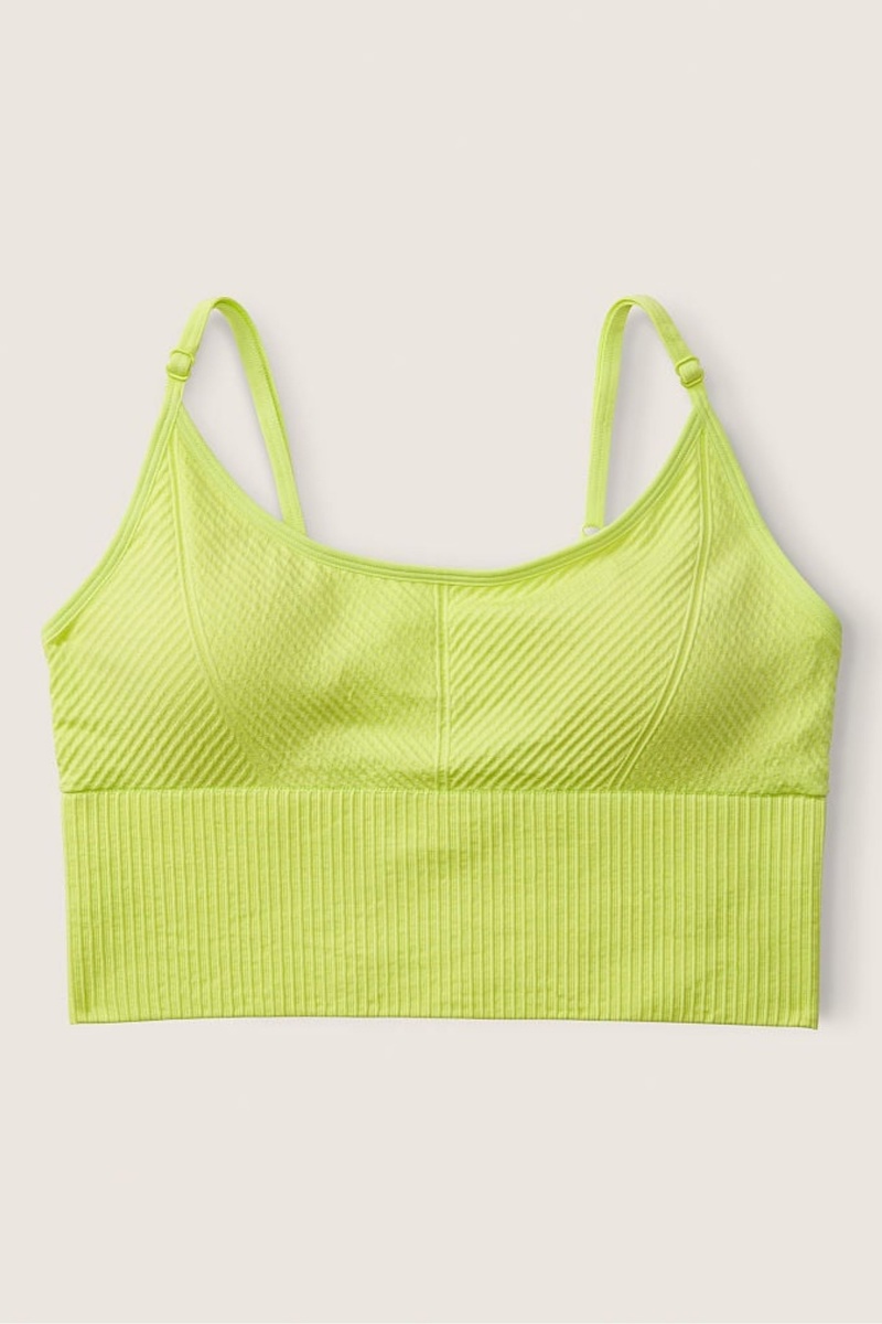 Victoria's Secret Seamless Seamless Lightly Doublée Sports Crop Top Vert | WAFC-46237