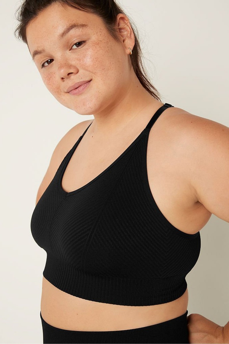 Victoria's Secret Seamless Seamless Lightly Doublée Low Impact Sports Bra Noir | HUDS-43586