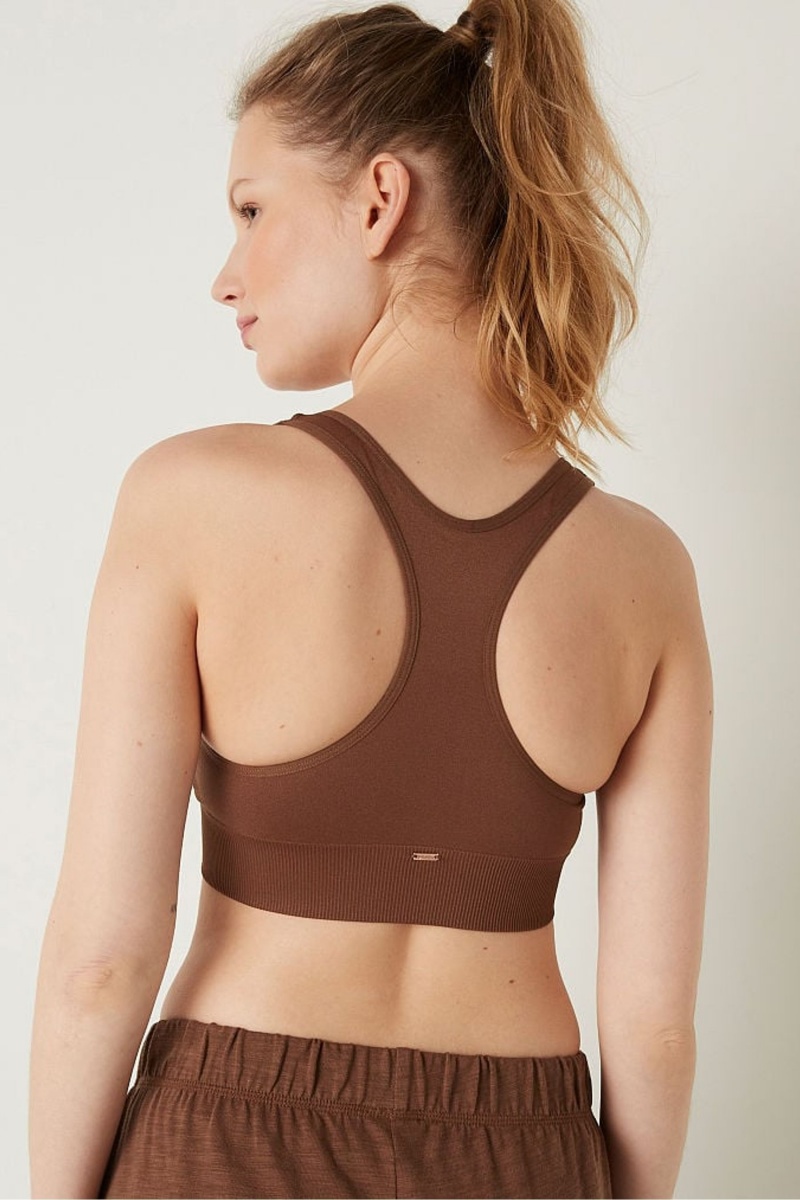 Victoria's Secret Seamless Seamless Plunge Bralette Marron | NGFC-89172