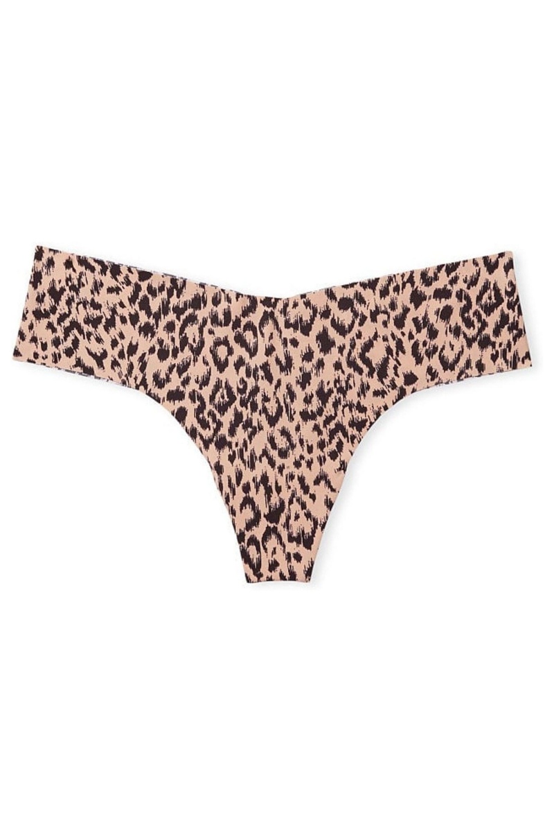 Victoria's Secret Sexy Illusions by Victorias Secret Smooth No Show Lanières Knickers Rose Leopard | FUSV-73409