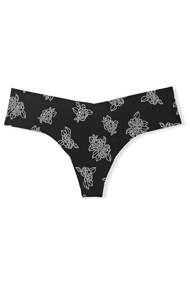 Victoria's Secret Sexy Illusions by Victorias Secret Smooth No Show Lanières Knickers Noir | BDKY-20584