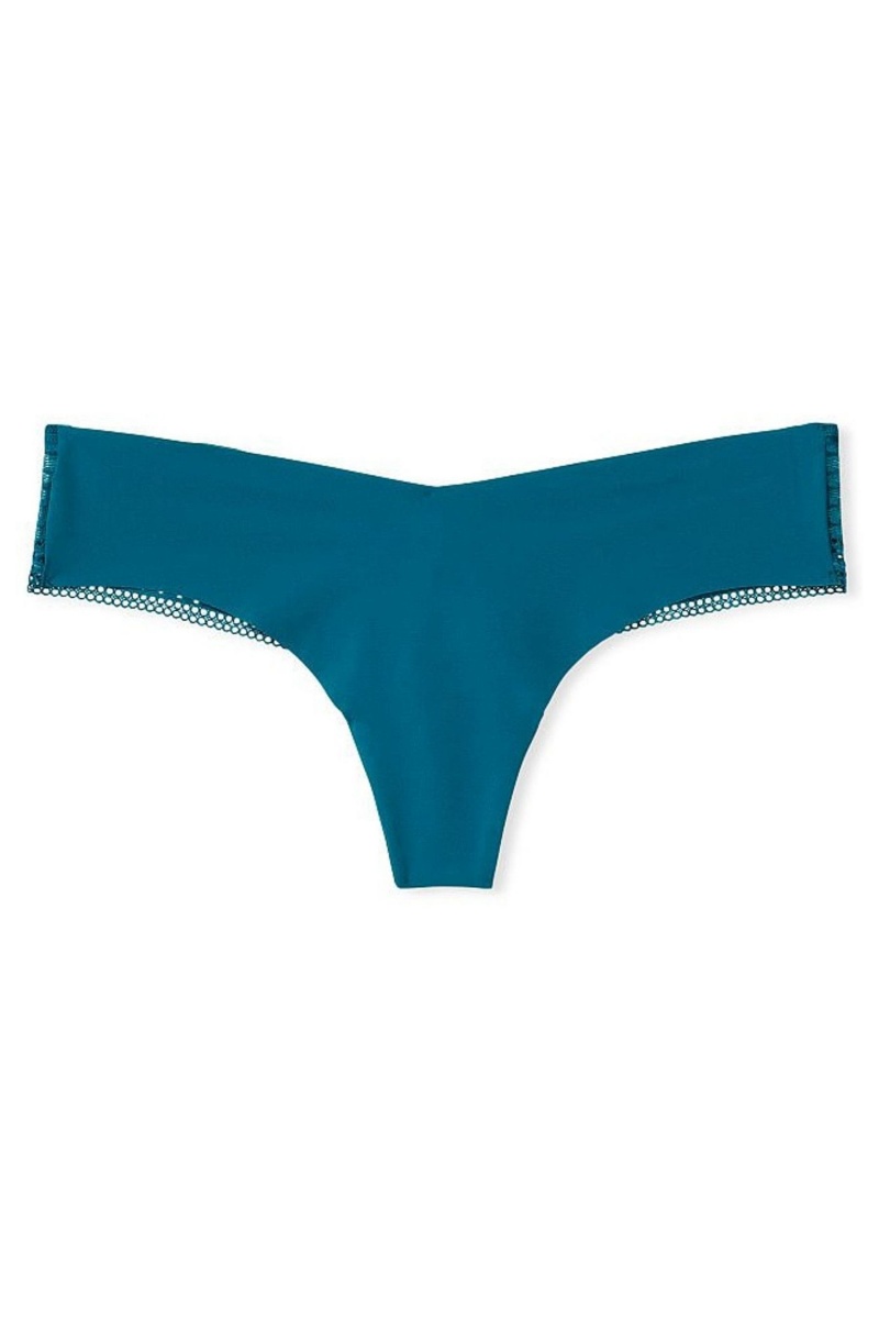 Victoria's Secret Sexy Illusions by Victorias Secret Dentelle No Show Lanières Knickers Bleu | RZFD-54907