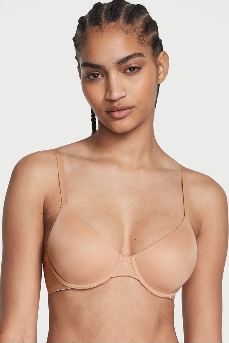 Victoria\'s Secret Sexy Illusions by Victorias Secret Angelight FullCoverage Smooth Bra Praline Nude | EYNR-91726