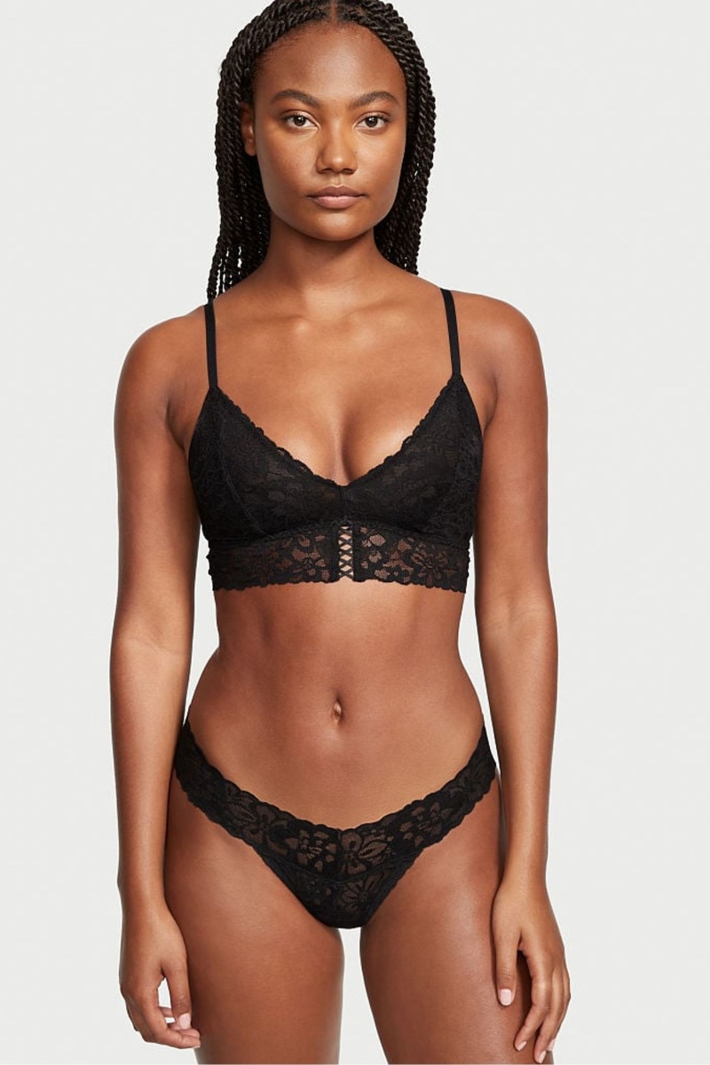 Victoria's Secret Sexy Tee Dentelle Unlined Bralette Noir | LFJR-34568