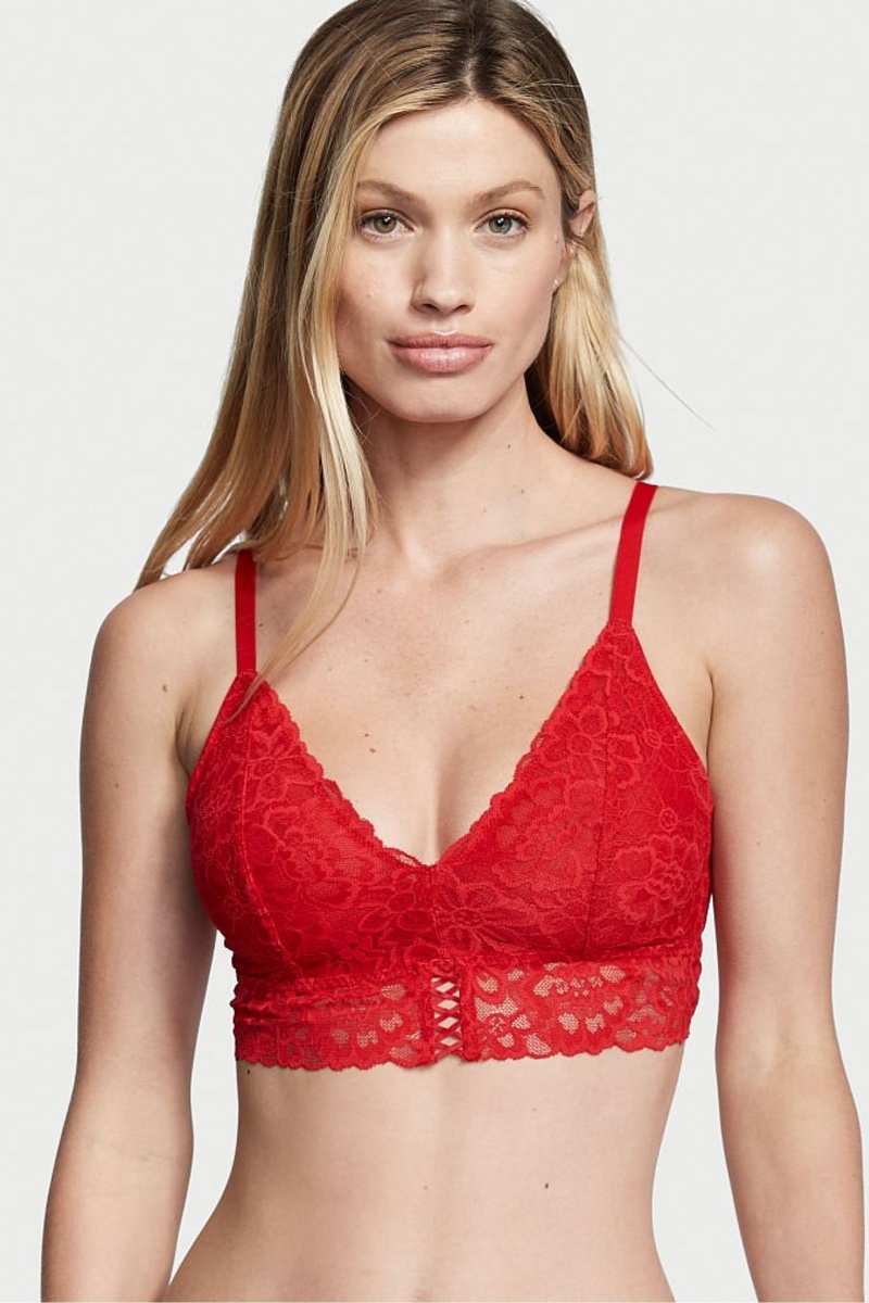 Victoria\'s Secret Sexy Tee Dentelle Unlined Bralette Rouge | WSZX-05236