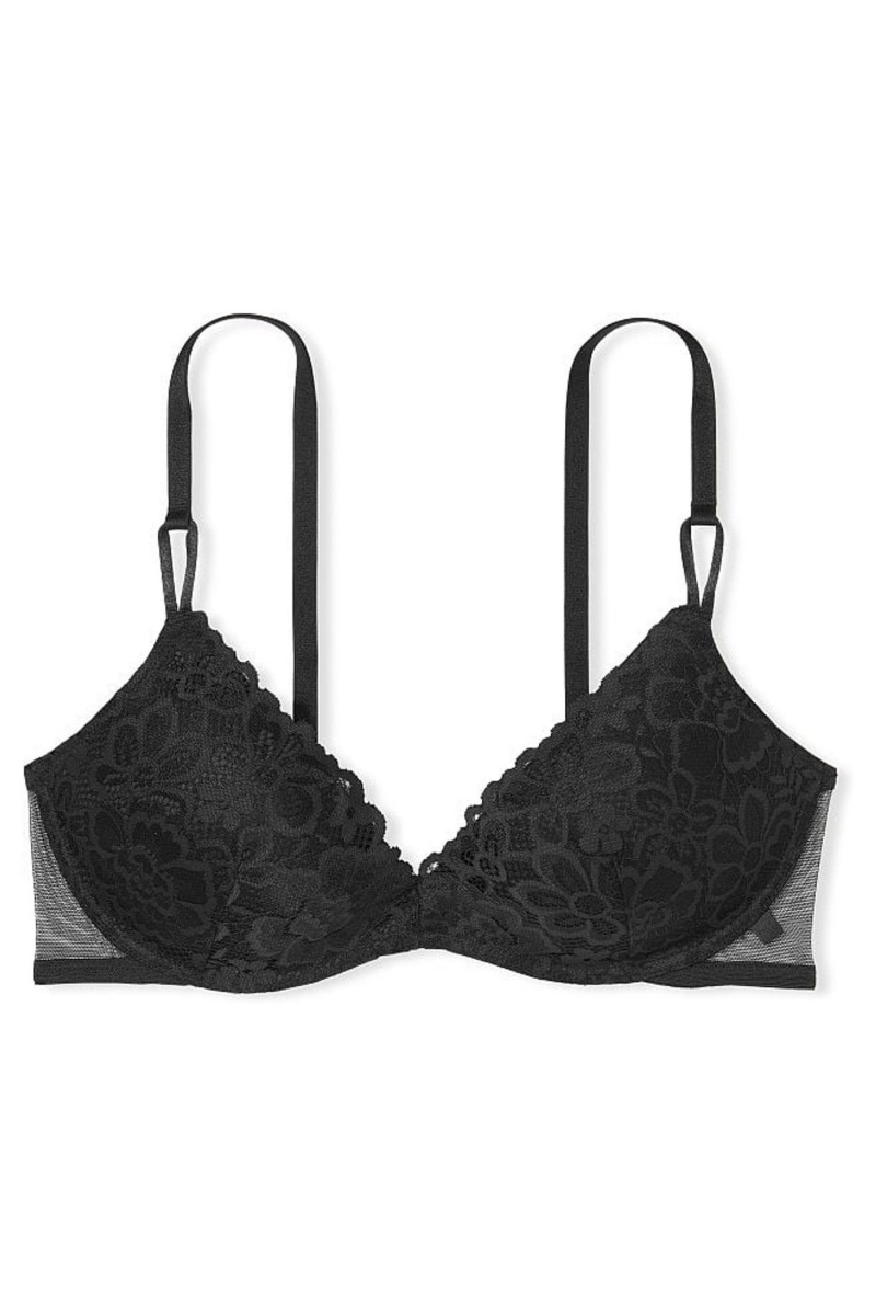 Victoria's Secret Sexy Tee Non Wired Push Up T-Shirt Bra Noir | DELR-98403