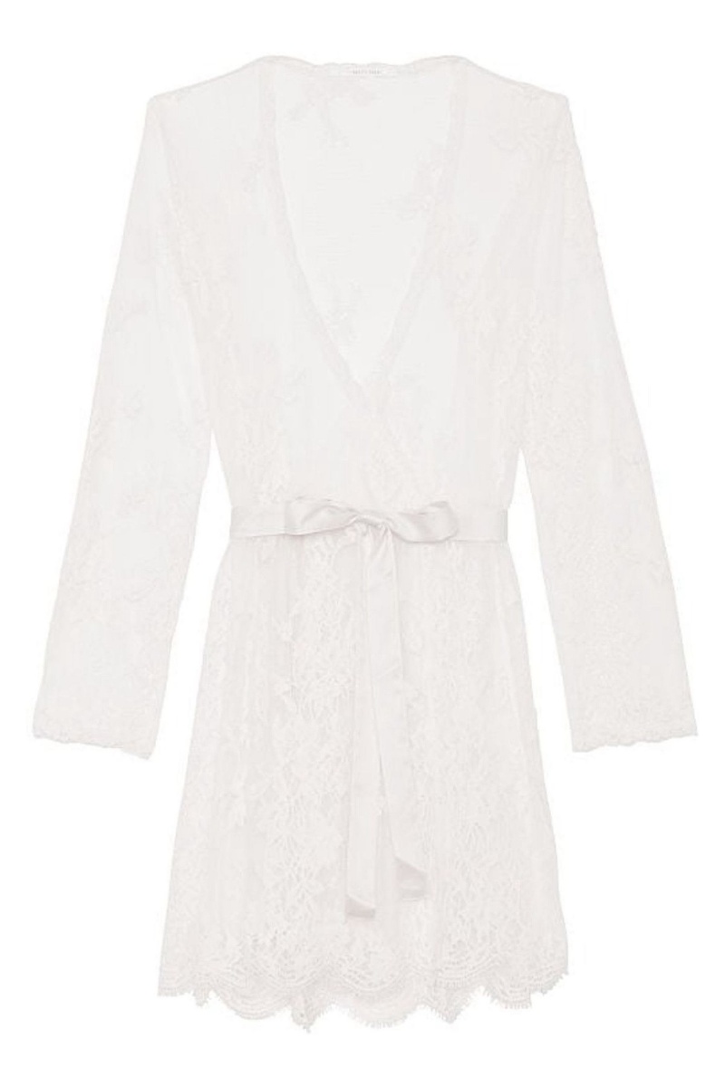 Victoria's Secret Sheer Dentelle Robe Blanche | IGBE-12805