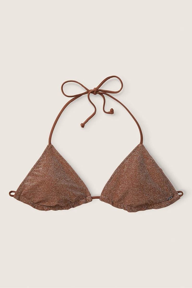 Victoria's Secret Shimmer Push Up Bikini Top Marron | ZQRA-04536