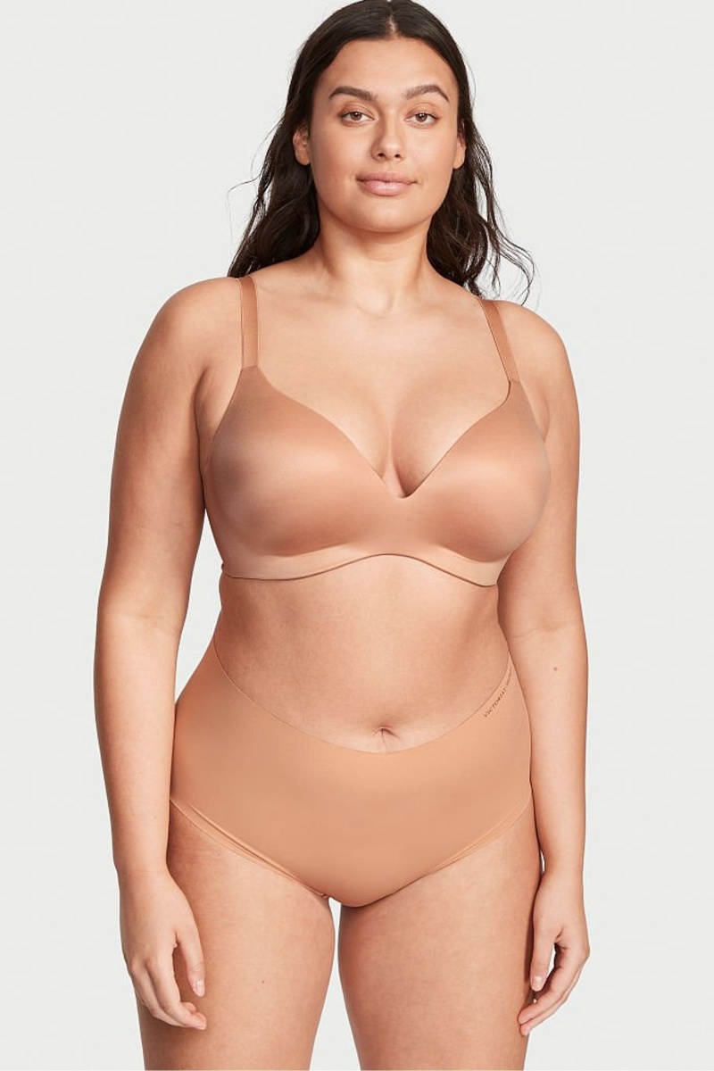 Victoria's Secret Smooth Lightly Doublée Non Wired Push Up Bra Toasted Sugar Nude | WFMC-73689