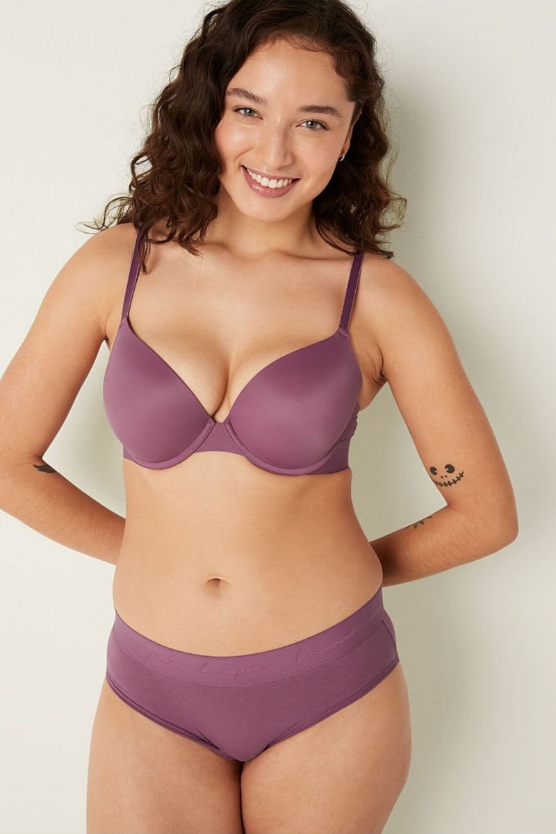 Victoria\'s Secret Smooth Push Up T-Shirt Bra Noir | UQVC-54817