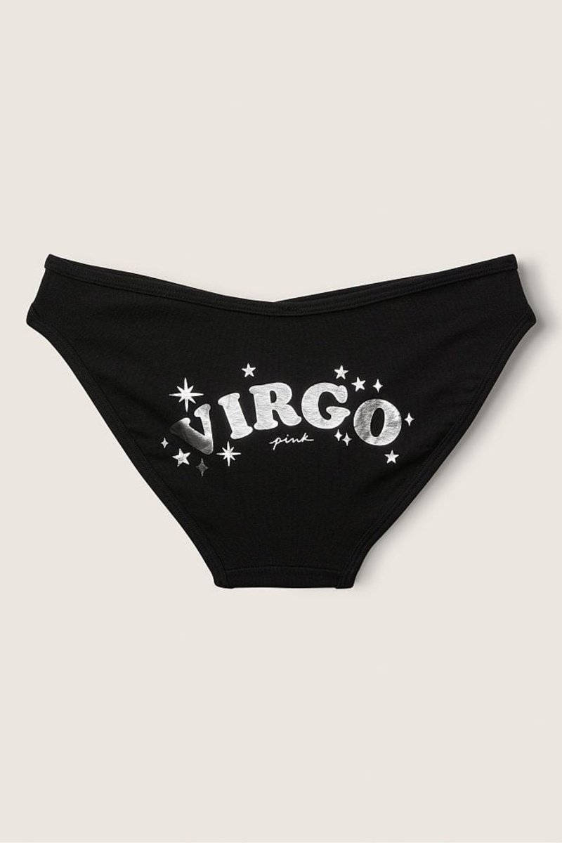 Victoria's Secret Stretch Coton Astrology Coton Bikini Knickers Noir | YONR-34598