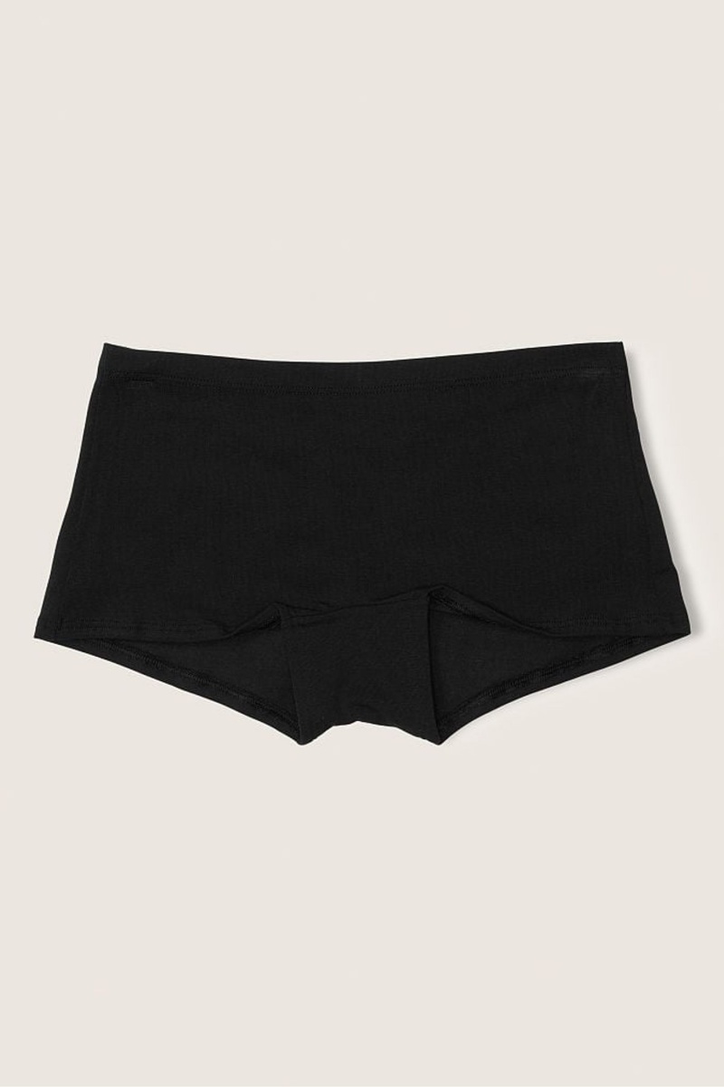 Victoria\'s Secret Stretch Coton Coton Boyshort Knicker Noir | JIHX-07625