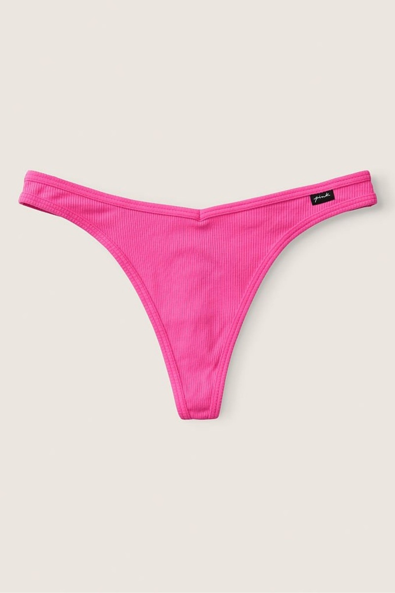 Victoria\'s Secret Stretch Coton Coton Lanières Knickers Rose | BCGM-48795