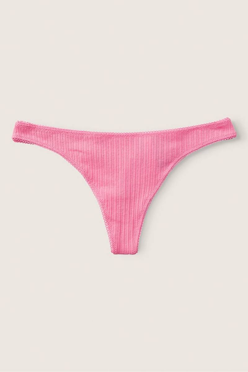 Victoria\'s Secret Stretch Coton Coton Lanières Knickers Rose | DMAP-83915