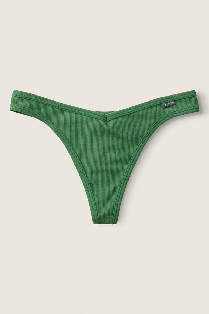 Victoria\'s Secret Stretch Coton Coton Lanières Knickers Vert | MXFG-97082