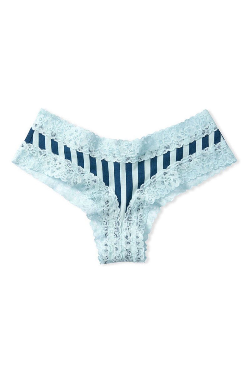 Victoria's Secret Stretch Coton LCE W CTN CHEEKY Aqua Daisy Dot | SCAM-81749