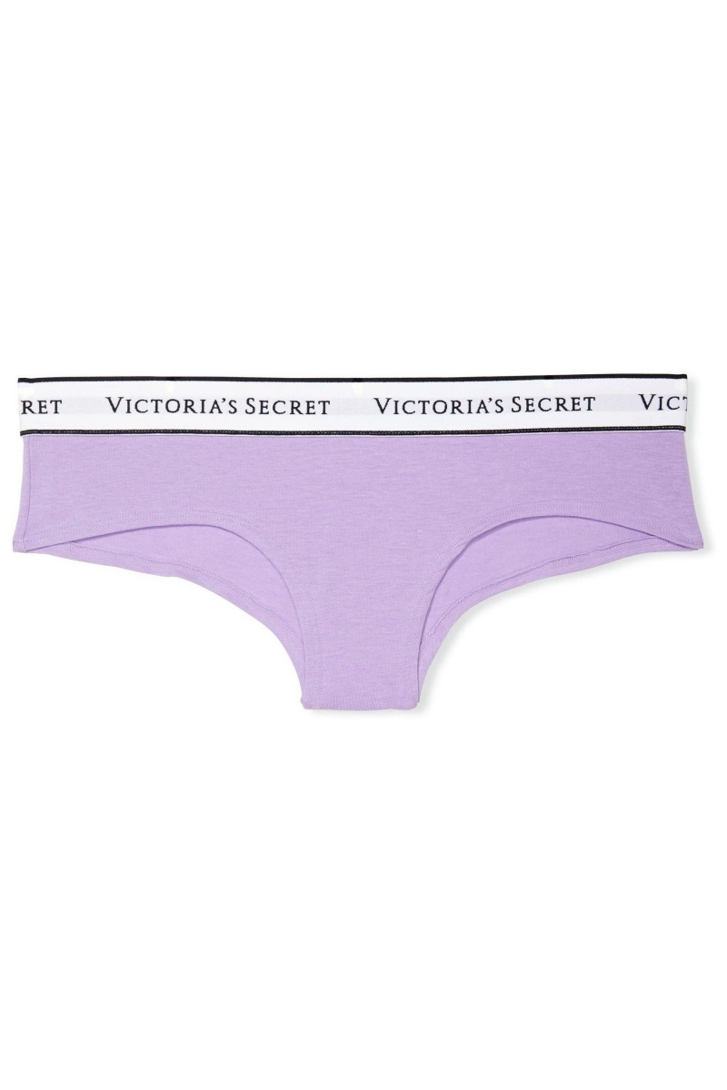 Victoria's Secret Stretch Coton Logo Knickers Violette | WTIZ-05798