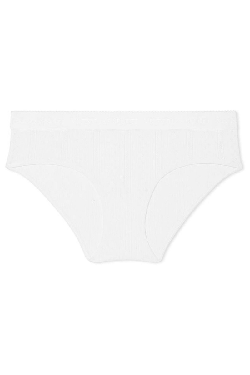 Victoria's Secret Stretch Coton Logo Taille Pointelle Hipster Knickers Violette | LDXY-26180