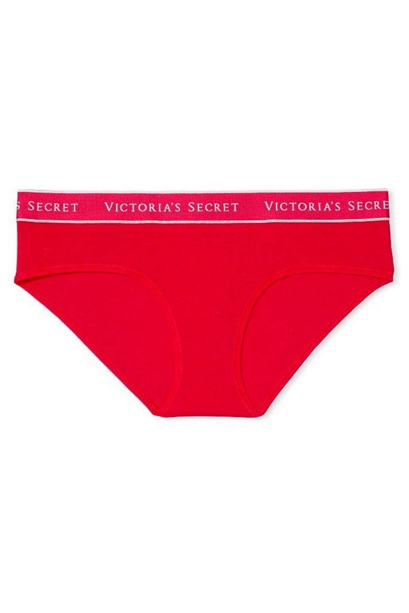 Victoria's Secret Stretch Coton Stretch Coton Logo Taille Hipster Knickers Bleu | KRBA-27468