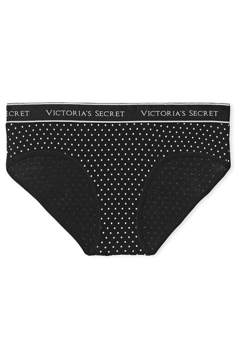 Victoria's Secret Stretch Coton Stretch Coton Logo Taille Hipster Knickers Bleu | IWYV-93504