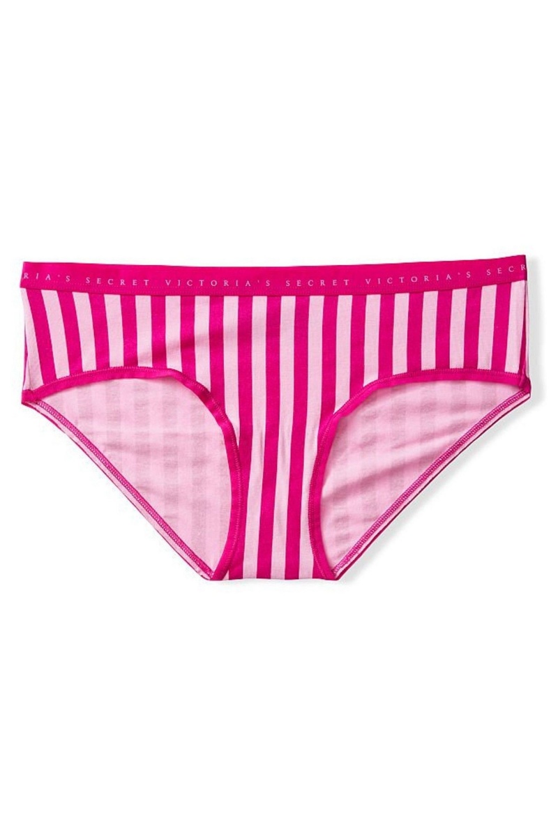 Victoria\'s Secret Stretch Coton Stretch Coton Hipster Knickers Berry Blush Casual Stripe | AFYG-32468