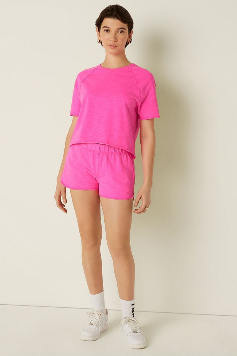 Victoria's Secret Summer Lounge Coton Pyjama Corta Sleeve TShirt Rose | ZENY-26401