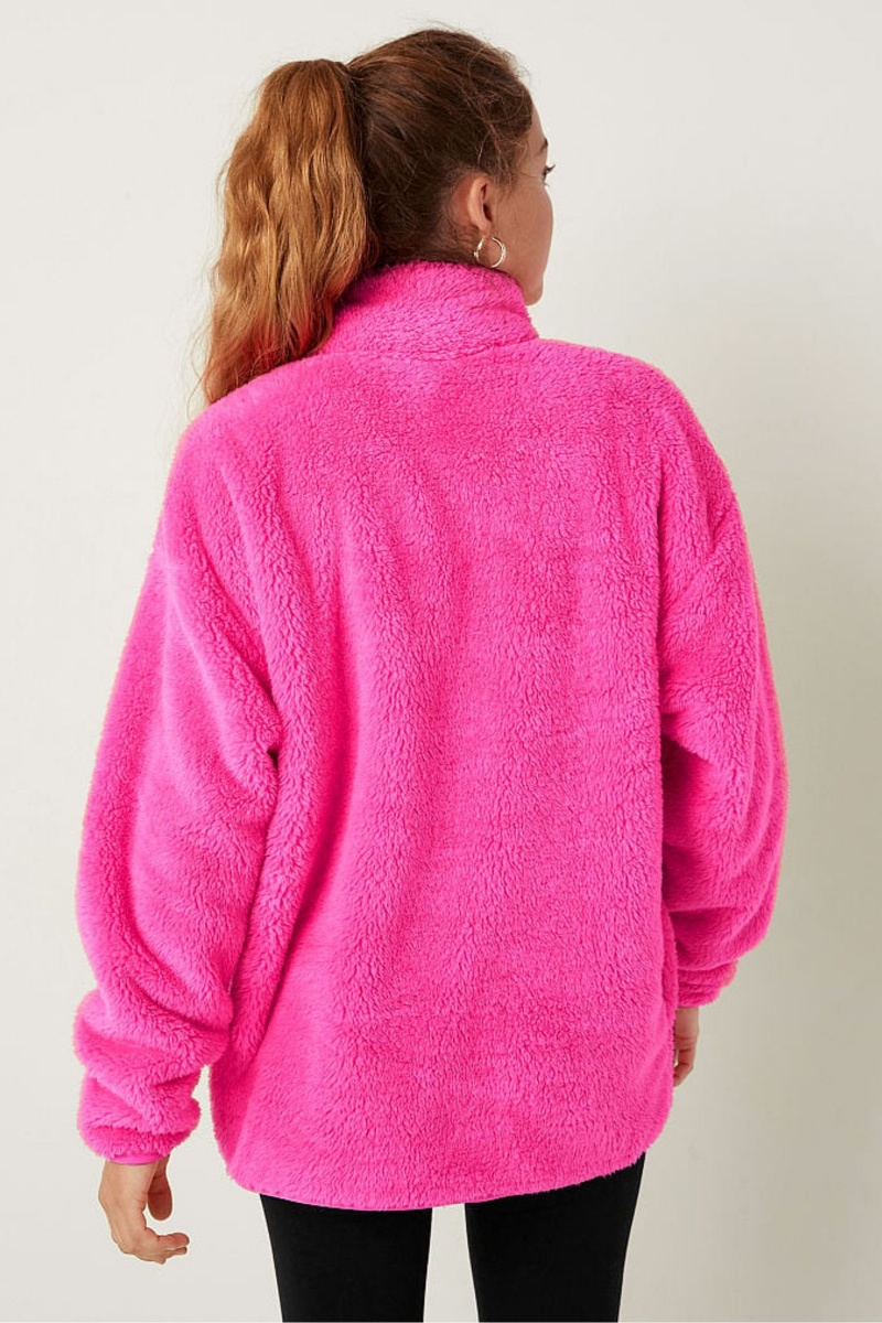 Victoria's Secret Teddy Full Zip Jacket Rose | MYAR-83925