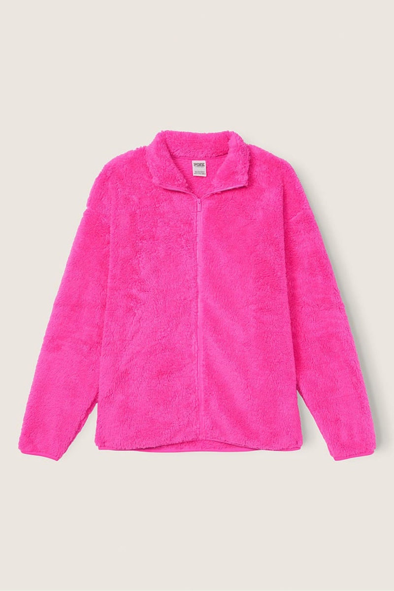 Victoria's Secret Teddy Full Zip Jacket Rose | MYAR-83925