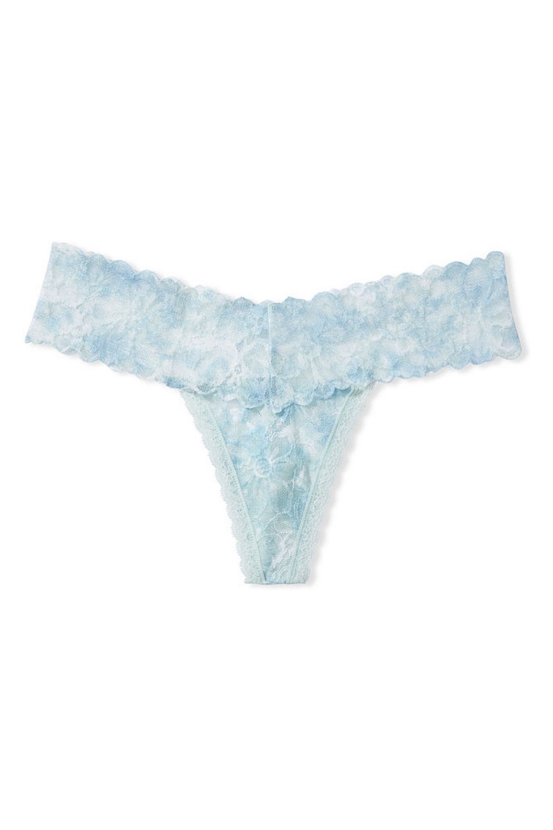 Victoria's Secret The Lacie Dentelle Lanières Knickers Bleu | QYER-87632