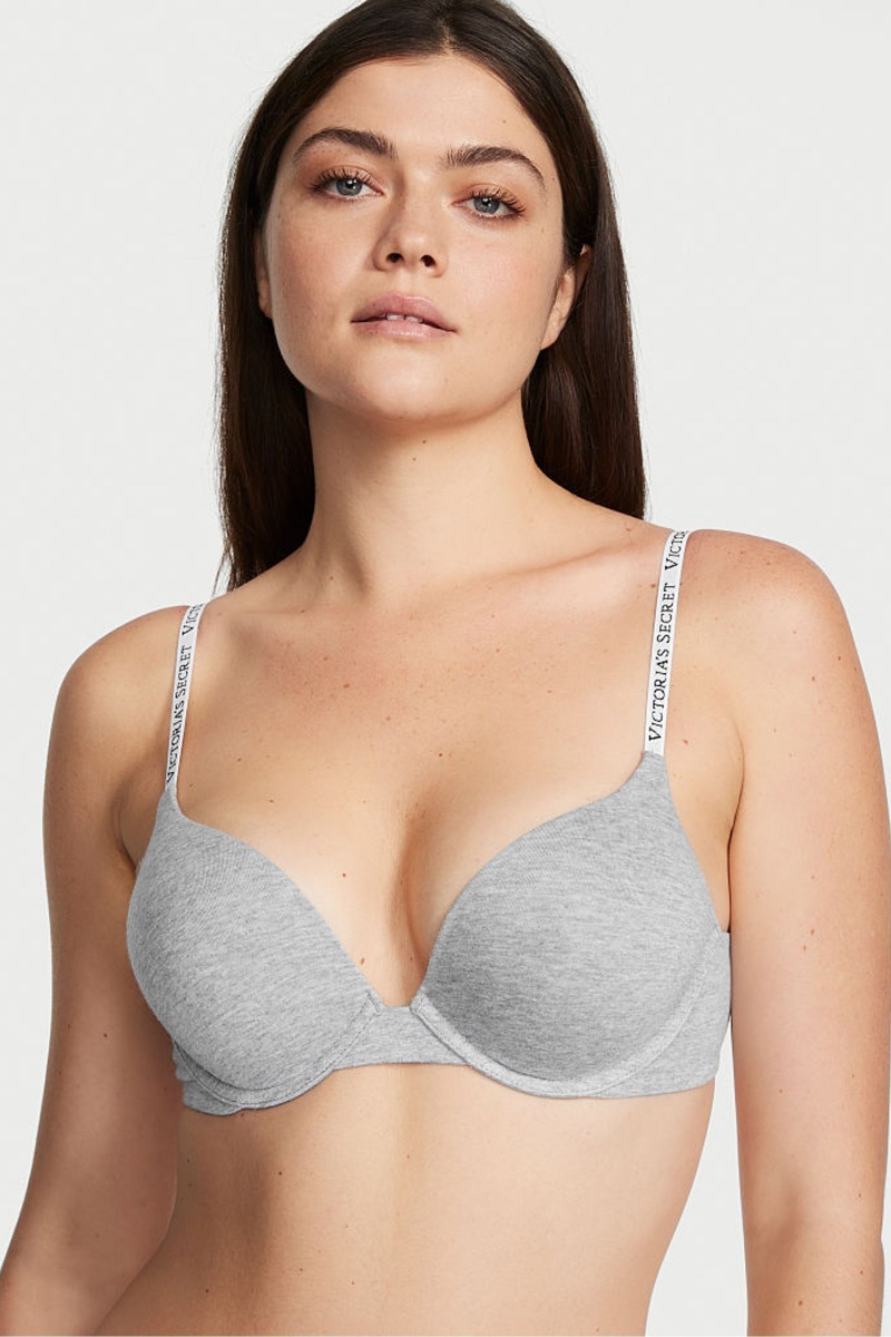 Victoria\'s Secret The T-Shirt Add 2 Cups T-Shirt Plunge Bra Noir | GKRS-58749