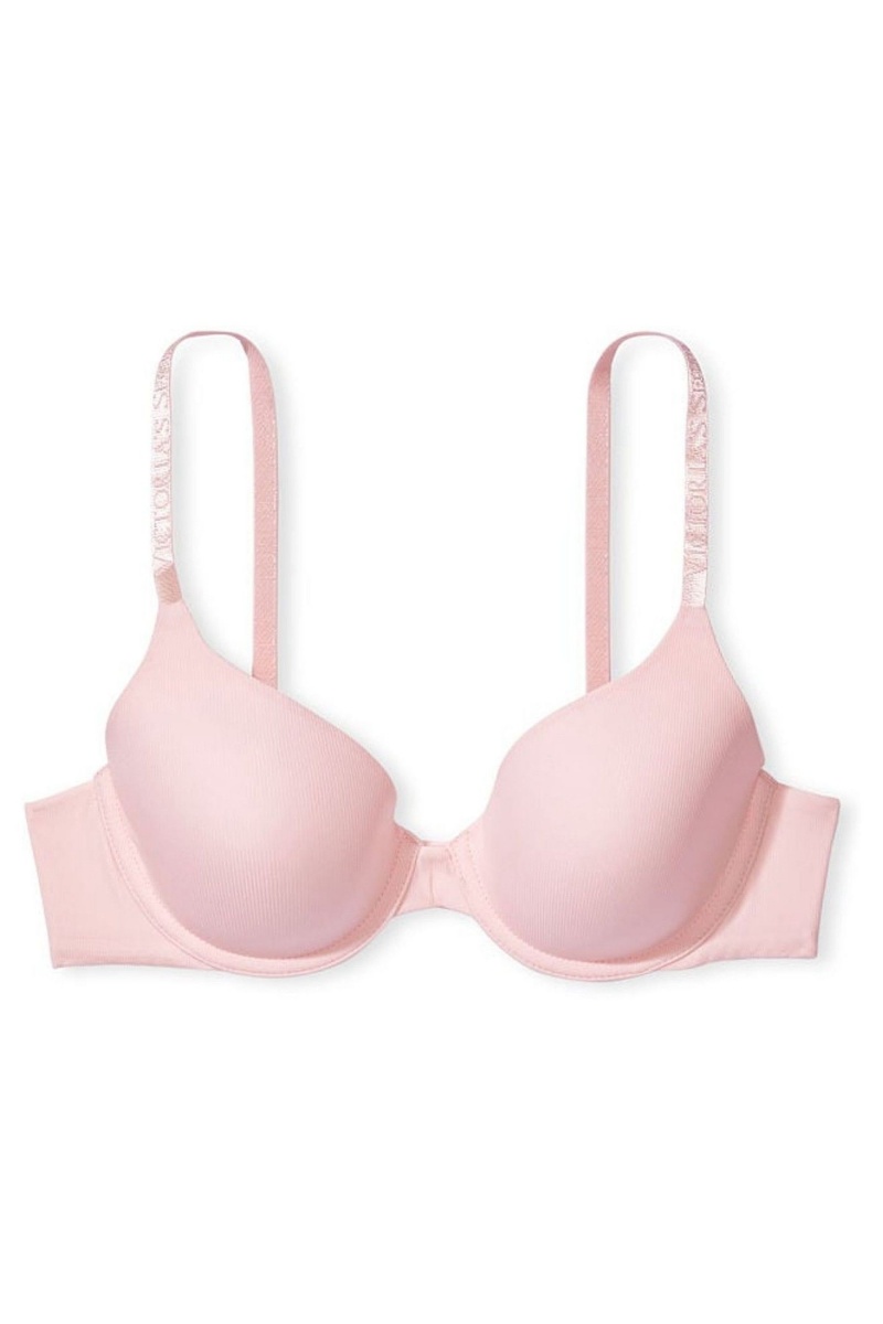 Victoria's Secret The T-Shirt Bombshell Front Fixation Push Up Bra Rose | IHVZ-37948