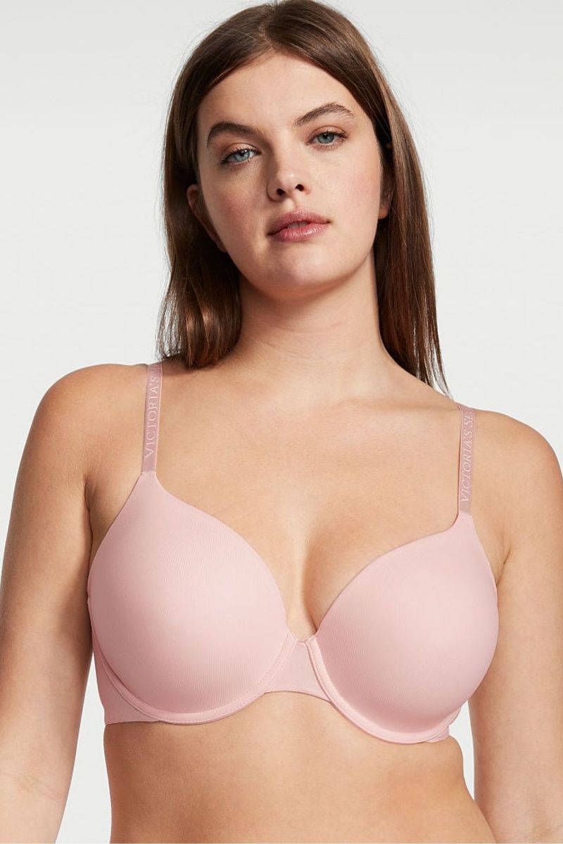 Victoria\'s Secret The T-Shirt Bombshell Front Fixation Push Up Bra Rose | IHVZ-37948