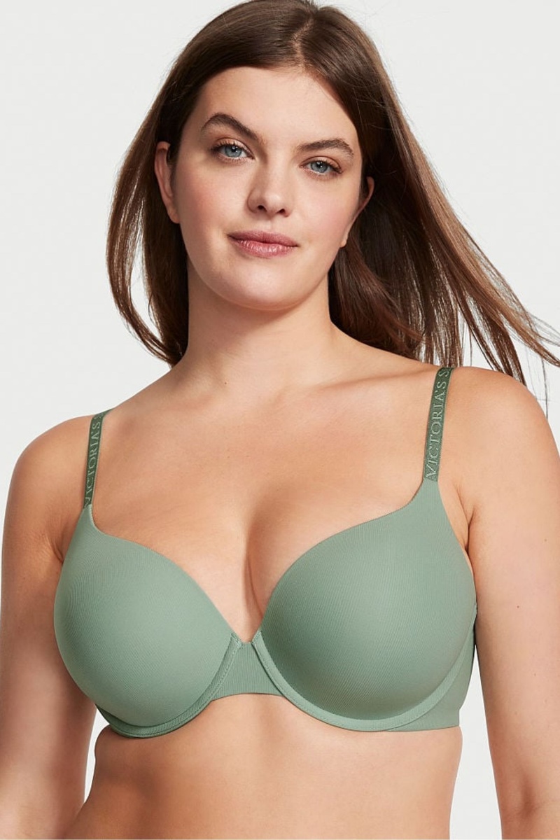 Victoria\'s Secret The T-Shirt Full Cup Push Up Smooth Bra Vert | ZDCN-07431