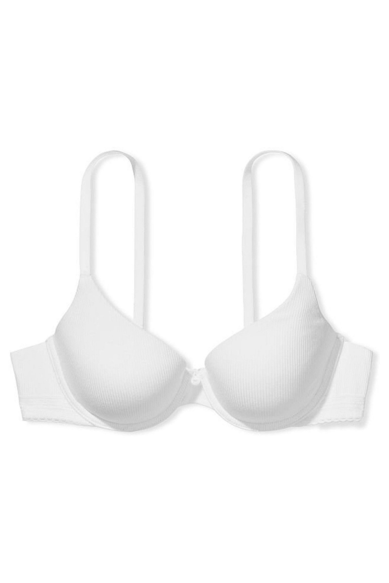 Victoria's Secret The T-Shirt Smooth Lightly Doublée T-Shirt Bra Blanche | QKLF-82715