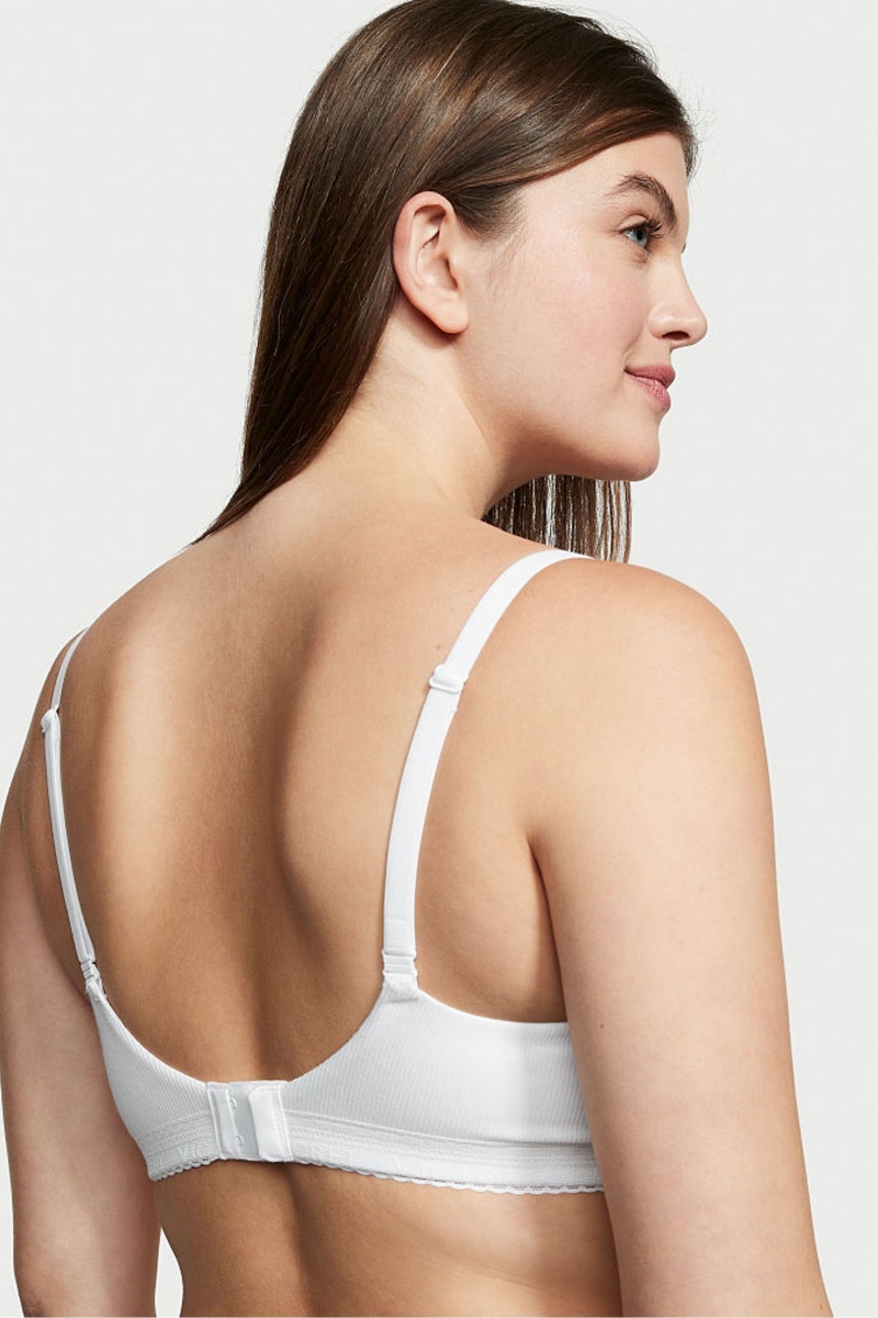 Victoria's Secret The T-Shirt Smooth Lightly Doublée T-Shirt Bra Blanche | IRKM-32075