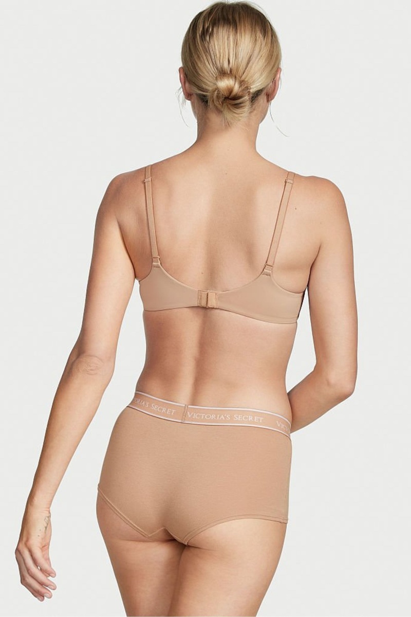 Victoria's Secret The T-Shirt Smooth Lightly Doublée Non Wired T-Shirt Bra Praline Nude | LNOB-62714