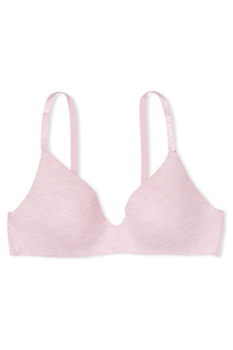 Victoria's Secret The T-Shirt Smooth Logo Brides Lightly Doublée Non Wired T-Shirt Bra Rose Rose | COBL-10934