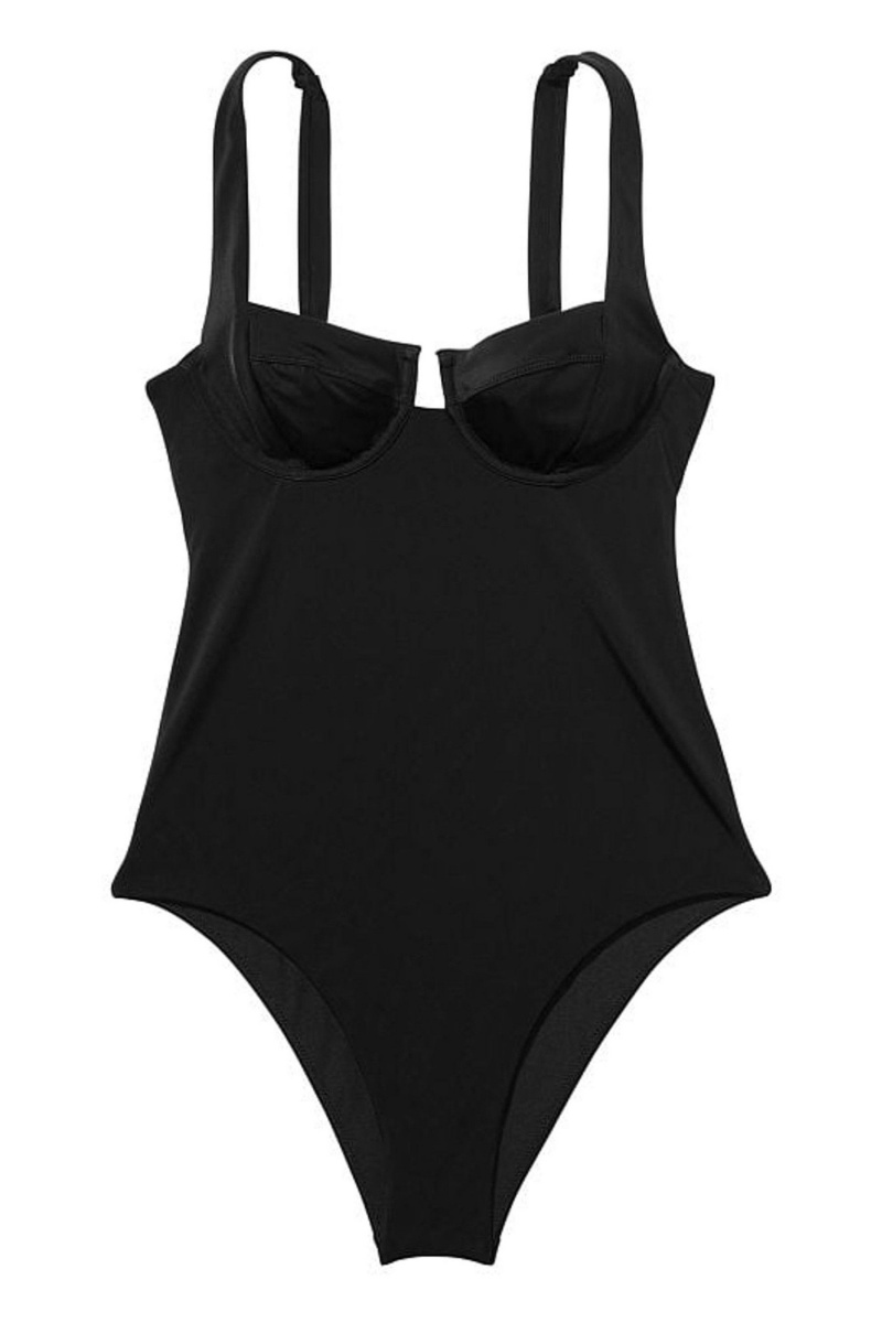 Victoria's Secret Tie Back Swimsuit Noir | ZXIP-19452